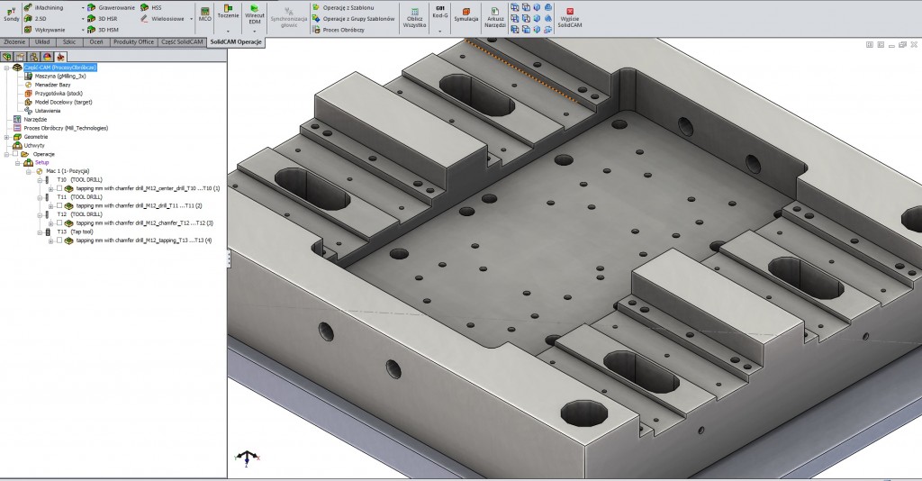 Procesy Obróbcze SolidCam – dodawaj szybko kilka operacji jednym kliknięciem