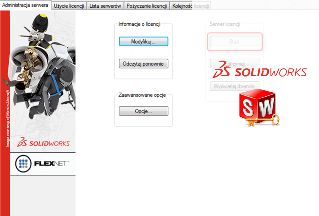 Aktualizacja serwera licencji SOLIDWORKS