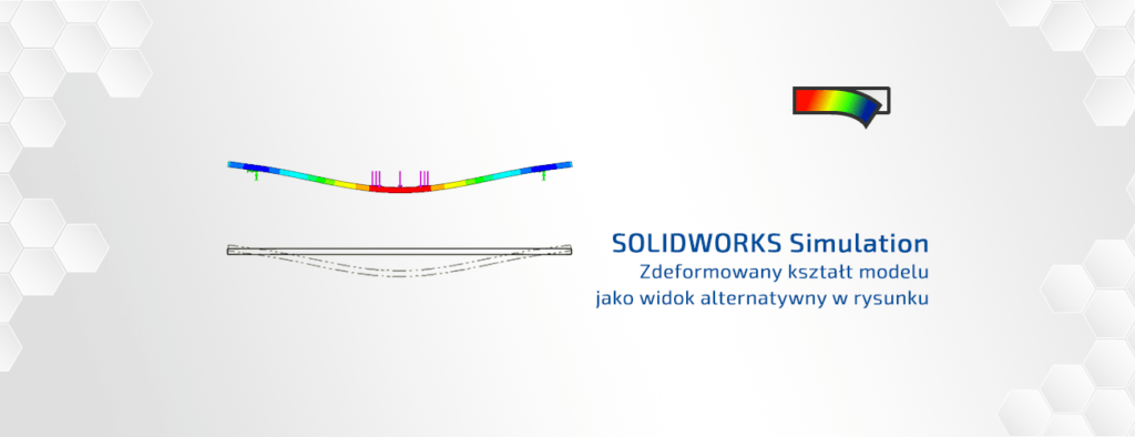 Zdeformowany kształt modelu jako widok alternatywny w rysunku | Simulation