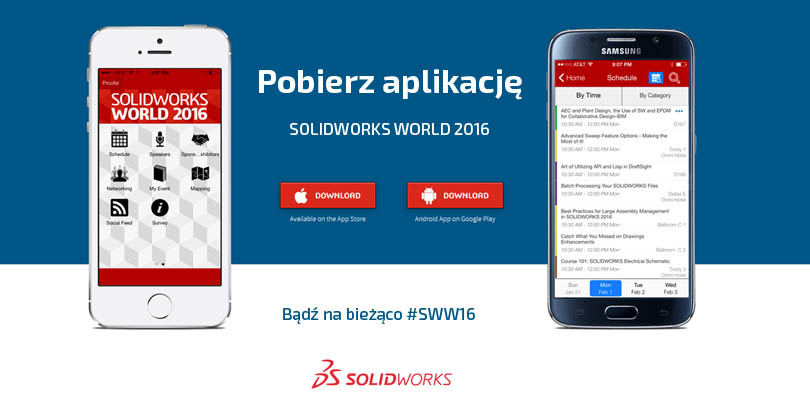 SOLIDWORKS WORLD 2016 – Bądź na bieżąco – pobierz aplikację