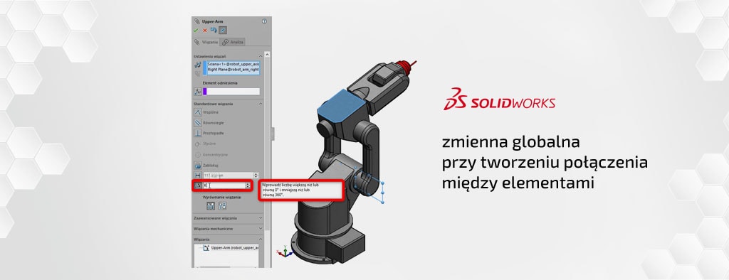Jak dodać zmienną globalną do wiązania w SOLIDWORKS?