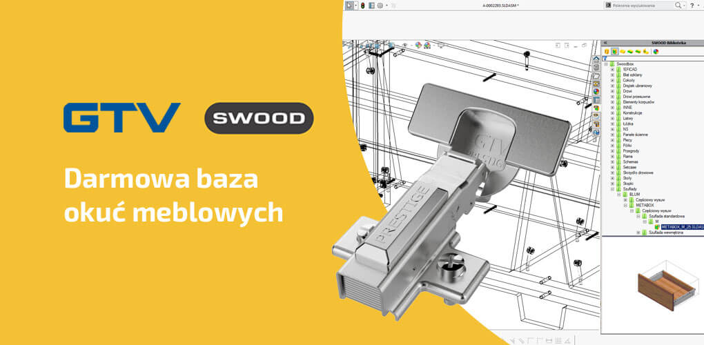 Biblioteka okuć meblowych firmy GTV już dostępna w SWOOD Design – pobierz pliki CAD 3D