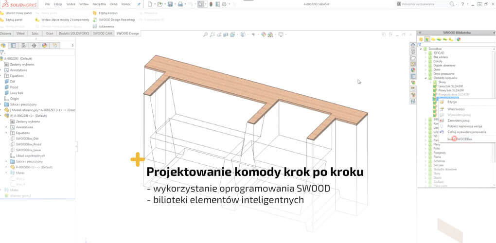 Projektowanie mebli CAD – zobacz video tutorial komody
