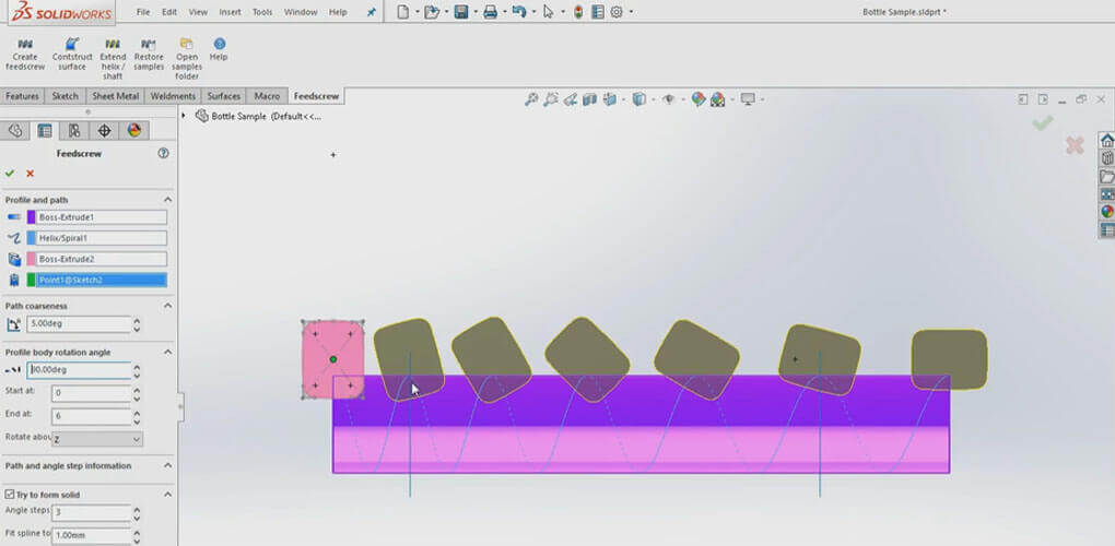 Ślimak obracający zwany też orientatorem – jak poprawnie zaprojektować go w SOLIDWORKS