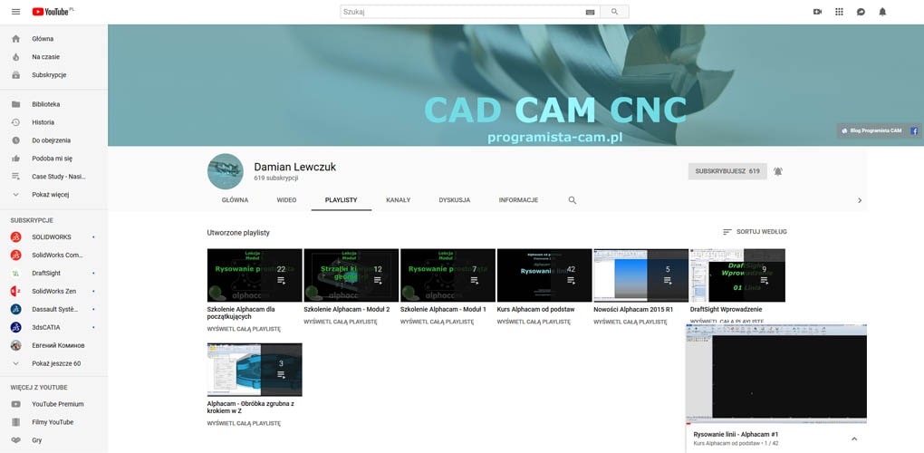 youtube-alphacam-programista-cad-dps-software