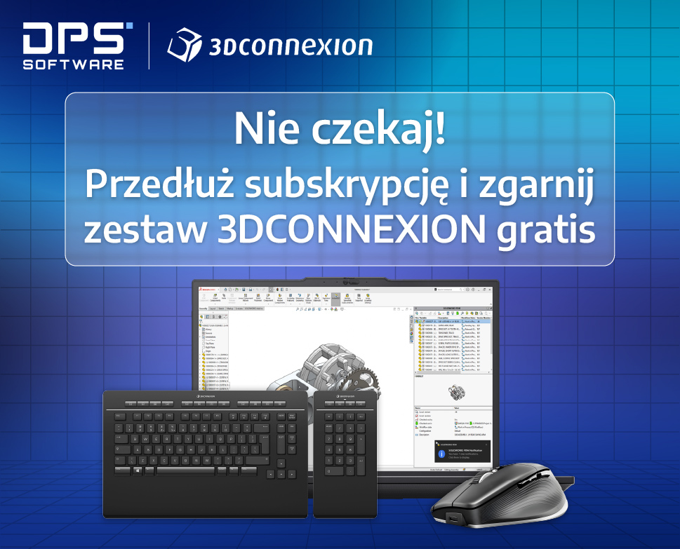 Przedłuż subskrypcję SOLIDWORKS i otrzymaj zestaw produktów 3DConnexion gratis!